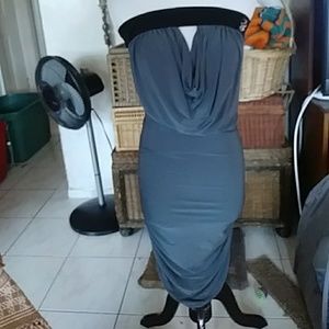 SALE! Strapless grey/black sequins small dress XS